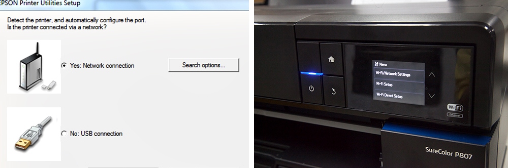 Epson P807 connection